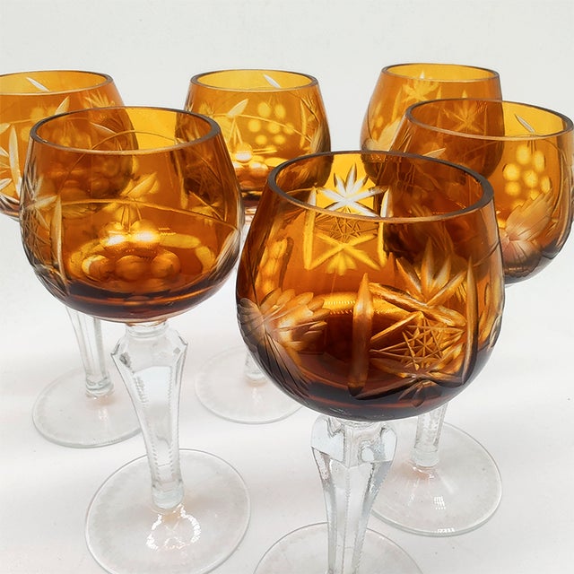 1960s Liquor Glasses in Crystal attributed to Nachtmann, 1960s, Germany, Set of 6 For Sale - Image 5 of 11