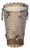 Brass Perforated Umbrella Stand with Detailed Flowers, 1950 For Sale