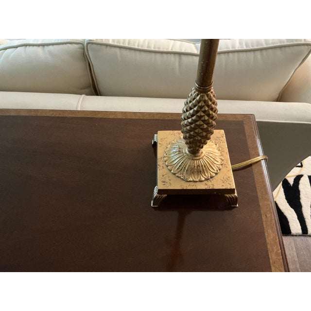 Vintage Hollywood Regency Brass Pineapple Lamp For Sale - Image 4 of 9