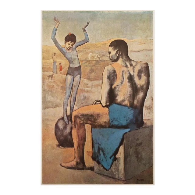 1955 After Pablo Picasso "Girl on a Ball", First French Edition Period Offset Lithograph For Sale