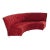 Wicked Elements Micro Suede Cinnabar Wing Curved Bench For Sale