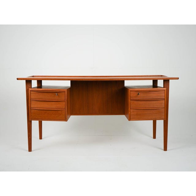 Peter Løvig Nielsen Vintage Teak Desk by Peter Løvig Nielsen, 1960s For Sale - Image 4 of 12