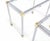 Set of 3 Chrome and Brass Metal Glass Top Nesting Side End Occasional Tables For Sale - Image 6 of 9
