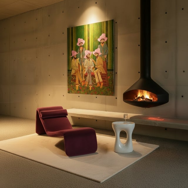 Mid-Century Modern Sculptural Side Table in Freckled Ivory For Sale - Image 3 of 3