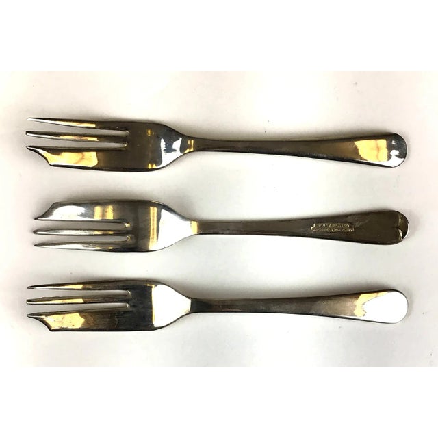 Sheffield Silver Co. Vintage Sheffield England Silver Plated Cocktail Forks - Set of 6 For Sale - Image 4 of 10