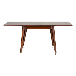 Mid-Century Extendable Wooden Table, 1950s For Sale