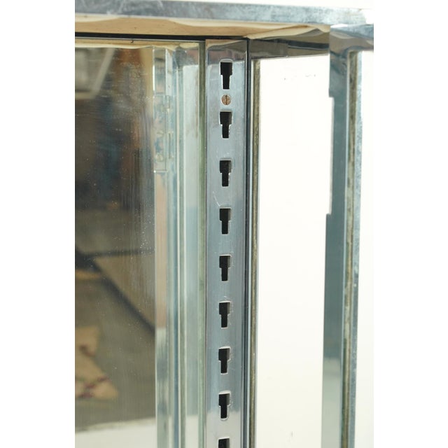 Wood Vintage European Glass Front Mirrored Vitrine For Sale - Image 7 of 11