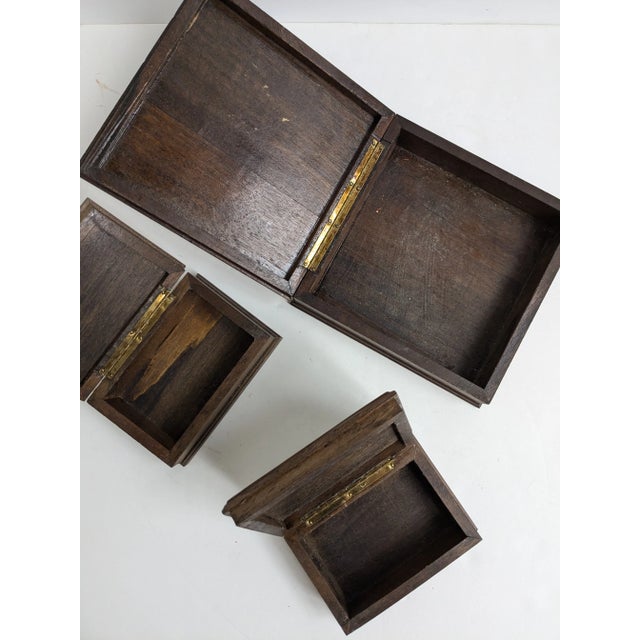 Mid-Century Modern Trio of Vintage Franco Tacchi Italian Ticket Stubs Dresser Boxes For Sale - Image 3 of 6