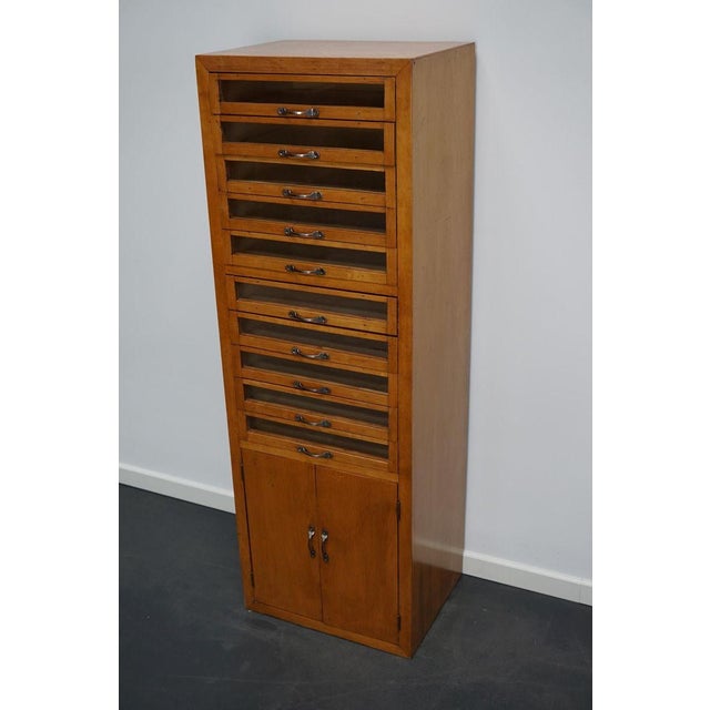 Dutch Beech Haberdashery Shop Cabinet, 1950s For Sale - Image 13 of 14