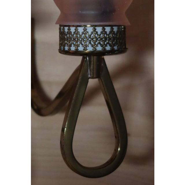 Vintage Brass Wall Lights, 1980s, Set of 3 For Sale - Image 4 of 6