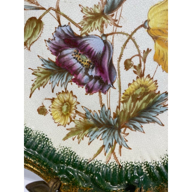 Antique British Poppy Decorative Plate For Sale - Image 4 of 8