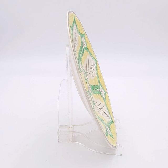 Yellow Six Majolica Wedgwood Plates, England Circa 1920 For Sale - Image 8 of 10