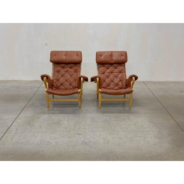 Pernilla 69 Lounge Chair with Ottoman by Bruno Mathsson for Dux, 1990s, Set of 4 For Sale - Image 16 of 18