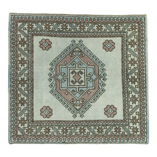 Turkish Vintage Square Rug 4' x 3'8" #20673 For Sale
