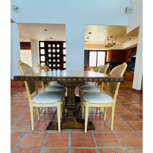 Attributed to Kreiss Collection Deauville Table (Includes 6 Kreiss Chairs for Free With Purchase) For Sale In San Diego - Image 6 of 17