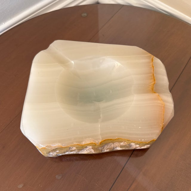 Vintage 1970s Mid-Century Modern Onyx Ashtray For Sale - Image 10 of 10