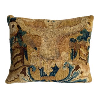 17th Century Brussels Tapestry Angel Pillow For Sale