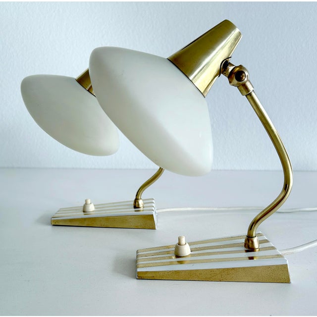 Vintage Bedside Table Lamps, 1950s, Set of 2 For Sale - Image 10 of 18