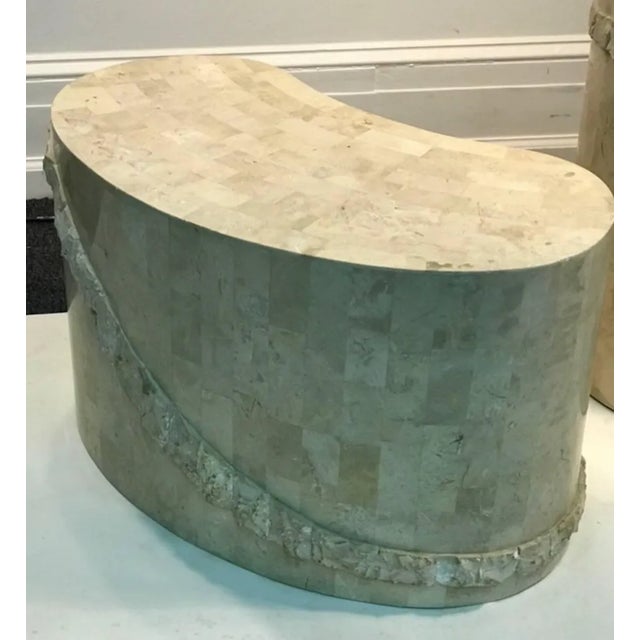 1980s 1980s Mid-Century Modern Maitland-Smith Kidney Shape End Tables - a Pair For Sale - Image 5 of 6