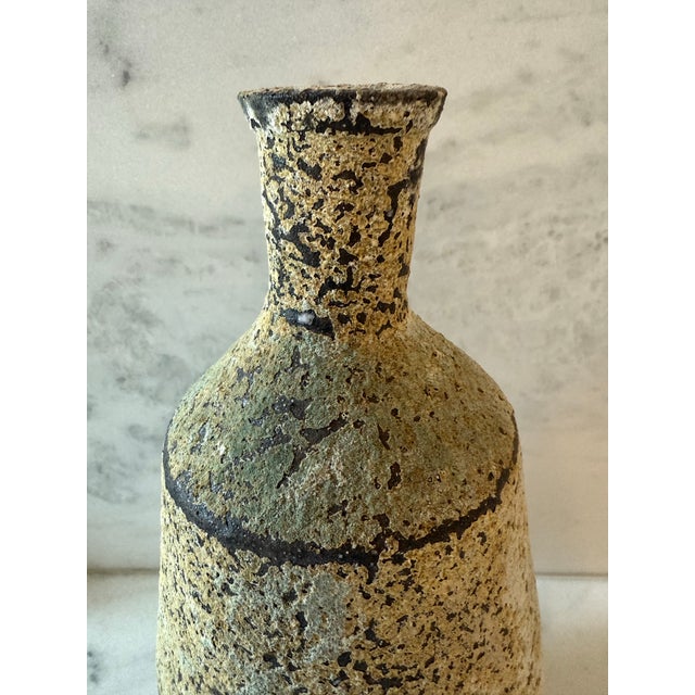 Ceramic Vintage Mid Century Artisan Pottery Vase For Sale - Image 7 of 11