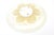 Glass Vintage Murano Round Flower Glass Bowl, White With Gold Aventurine, 1980's, Italy For Sale - Image 7 of 9
