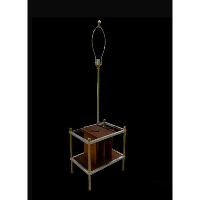 Mid-Century Modern Floor Lamp With Magazine Rack 1950’s For Sale - Image 4 of 6