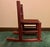 Vintage or Antique (Unknown Age) Toddler Rocking Chair With Fabric Covered Seat For Sale - Image 4 of 9