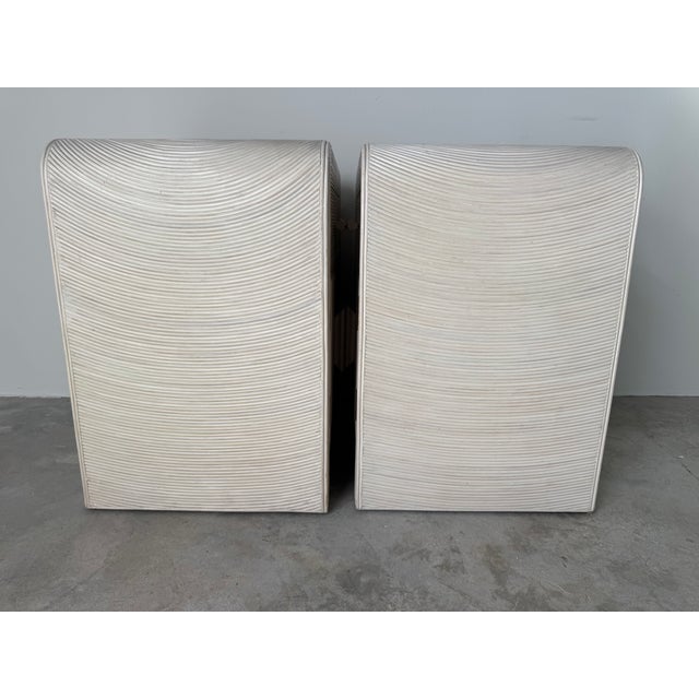 1970s Vintage Gabriella Crespi Style Pencil Reed Nightstands – Pair For Sale - Image 15 of 17