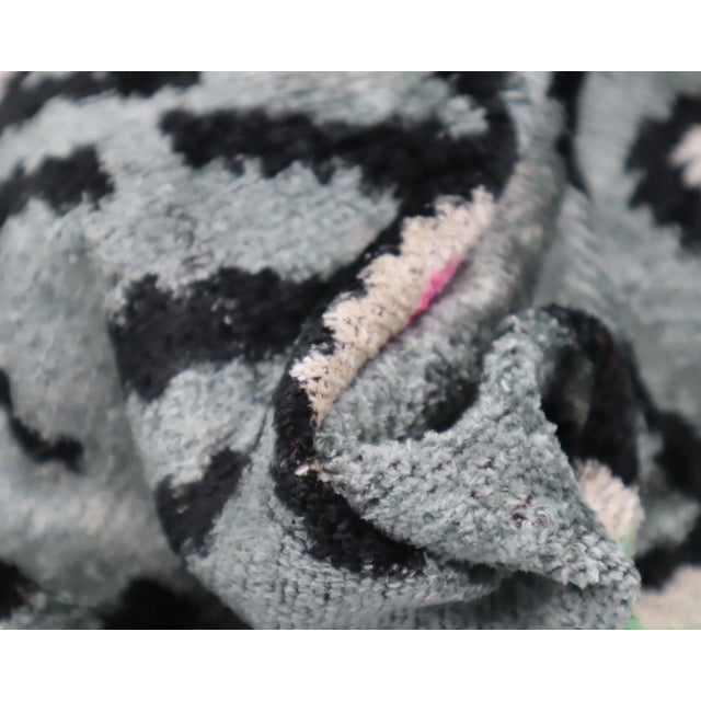 Contemporary Contemporary Handmade Velvet Evil Eye Good Luck Throw Pillow & Down Feather Insert For Sale - Image 3 of 9