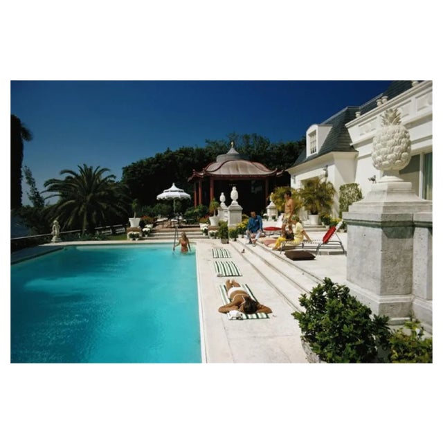 Slim Aarons, Poolside Chez Holder, Estate Stamped Photographic Print, 1970 / 2020s For Sale