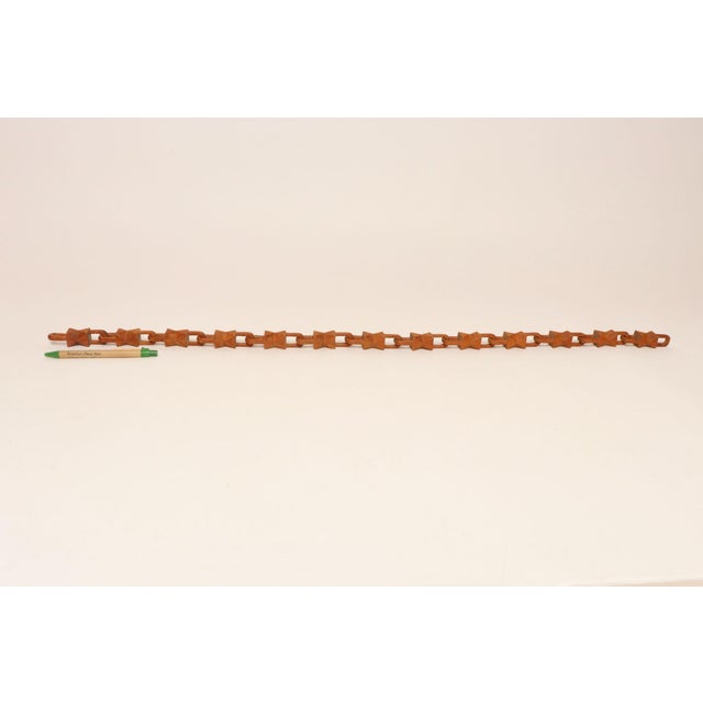 Vintage Folk Art Hand-Carved Bow Tie Whimsy Chain For Sale In New York - Image 6 of 12