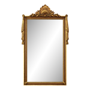 Louis XVI Style Giltwood Wall Mirror With Crest