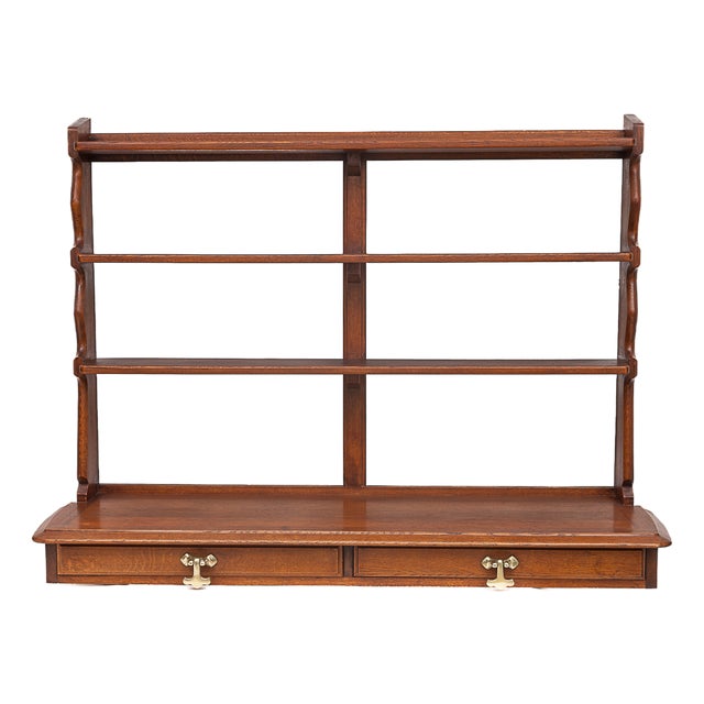 Vintage Wall Shelf by Guillerme and Chambron, 1950s For Sale