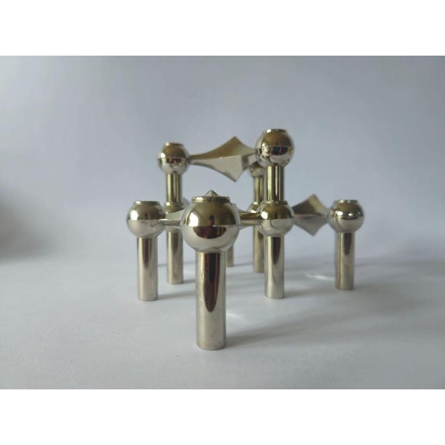1970s Sculptural Stackable Candleholders by Stoffi & Nagel for BMF Nagel, 1970, Set of 4 For Sale - Image 5 of 15