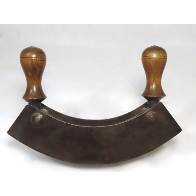 Rustic Antique Double Blade Professional Chefs Kitchen Food Chopper Circa Late 19th Century For Sale - Image 3 of 13