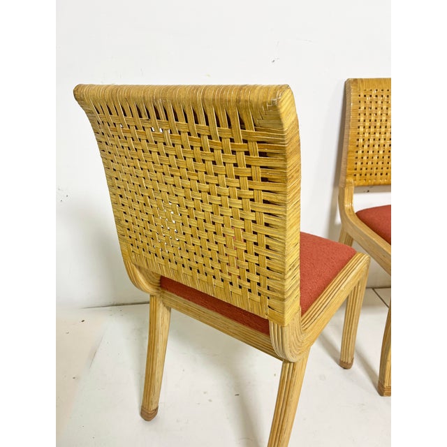 C. 19070s McGuire Style Pencil Reed and Cane Dining Chairs - Set/6 For Sale - Image 10 of 11