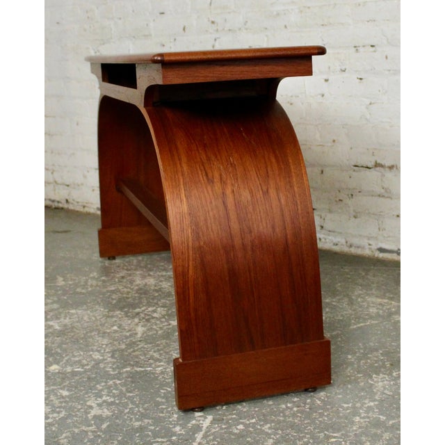 Mid-Century Modern Vintage Teak Console Table For Sale - Image 3 of 10