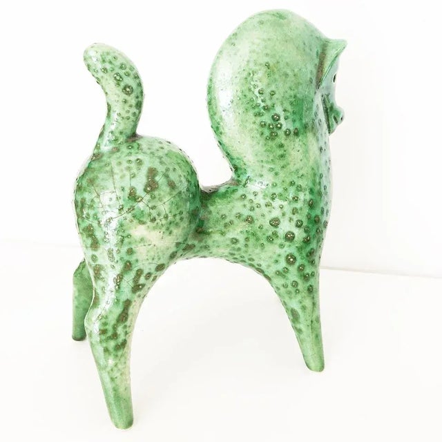 Vintage Green Ceramic Horse by Roberto Rigon Chairish