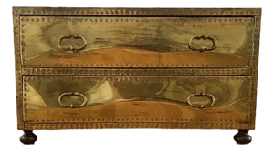 Set of 2: 1960s Vintage Brass Chest