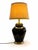 Vintage 1980s Black Chinoiserie Ceramic Ginger Jar Table Lamp With Linen Shade For Sale - Image 4 of 6