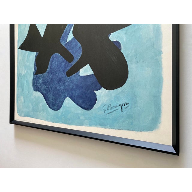Georges Braque Vintage 1970 Mid Century Modernist Framed French Fine Art Lithograph Print " Astre Et l'Oiseau II " 1958 For Sale - Image 16 of 17