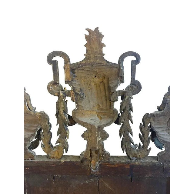 Wood Late 18th Century Swedish Neoclassical Silvered & Giltwood Mirror For Sale - Image 7 of 10