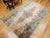 Persian Vintage Persian Kerman Rug, Hand-Knotted Wool, Floral Pattern, Ivory & Blue, 5x7 For Sale - Image 3 of 15