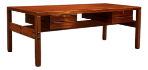 Brazilian Modern Desk with four drawers in Rosewood, Sergio Rodrigues, 1960s - Lot 201A