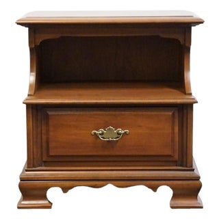 Permacraft / Sanford Solid Cherry Early American Traditional 24" Open Cabinet Nightstand 79-32 For Sale
