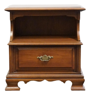 Permacraft / Sanford Solid Cherry Early American Traditional 24" Open Cabinet Nightstand 79-32