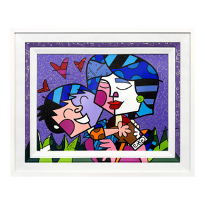 Romero Britto, Mother (Custom Framed Hand Signed Screen Print on Gesso Board), 2001