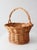 Vintage Round Wicker Gathering Basket With Handle For Sale - Image 11 of 13