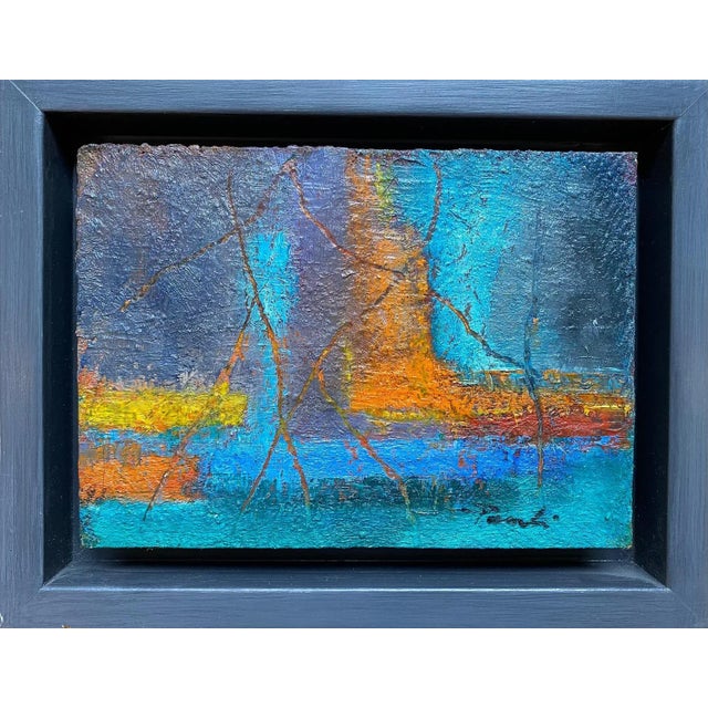 Oil on canvas glued on a c-us box Total size with frame: 21x27x5 cm This piece is attributed to the mentioned...