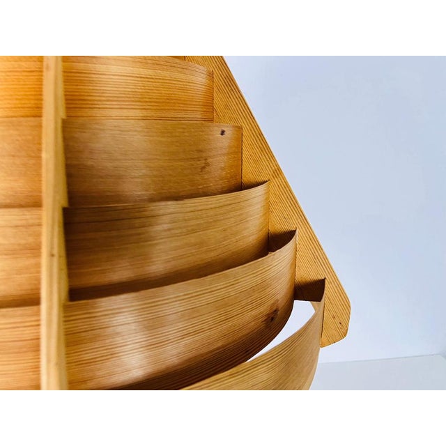 Mid-Century Modern Wooden Pendant Lamp by Hans-Agne Jakobsson, Sweden, 1960s For Sale - Image 11 of 16